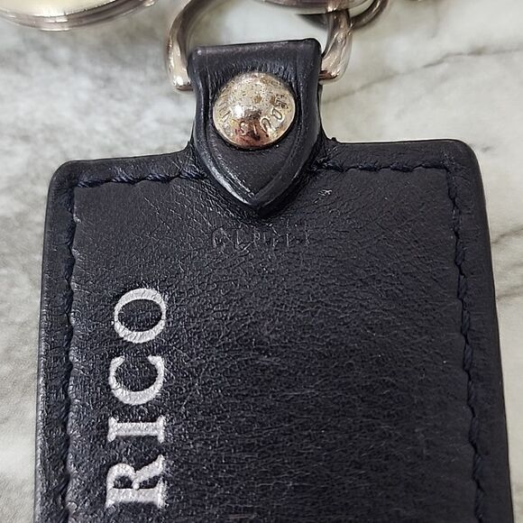 Authentic Louis Vuitton Porte Cle Fortune Black Leather Key Chain - Picture 5 of 8